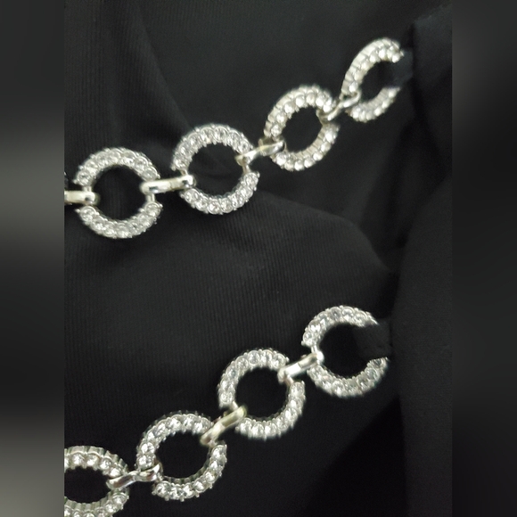 Zara Black Corset Top with Chain Detail Size Small NWT - Picture 6 of 8